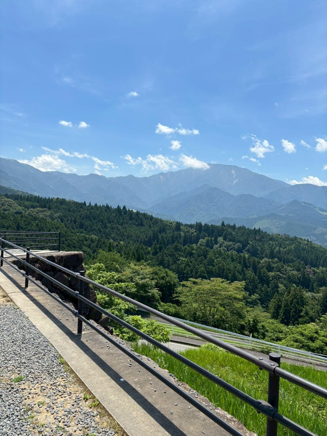 A mountain viewpoint along the Nakasendo trail